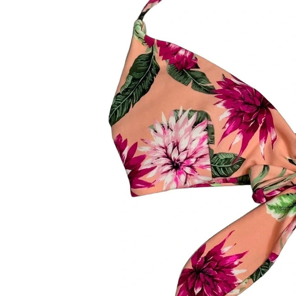 Tori Praver | Seafoam Bikini Two Piece Floral Wrap Around Cheeky - Picture 6 of 15